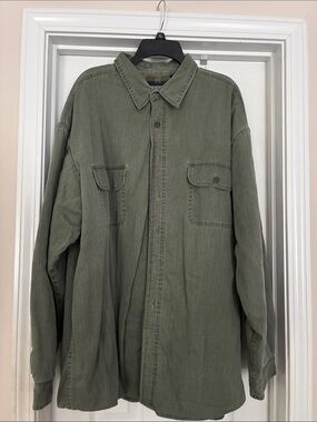 Wolverine 2XLT Olive Green Military Field Shirt Jacket